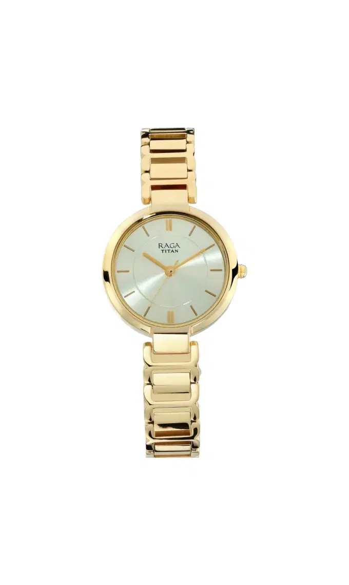 Raga Viva 2 Round Analog Champagne Dial Ladies Watch